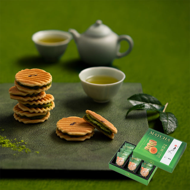 京都名菓子店【鼓月】 有機抹茶仙貝