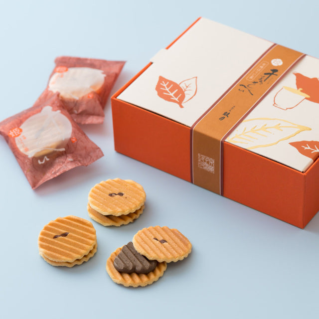 京都名菓子店【鼓月】 有機焙茶 姬千壽仙貝