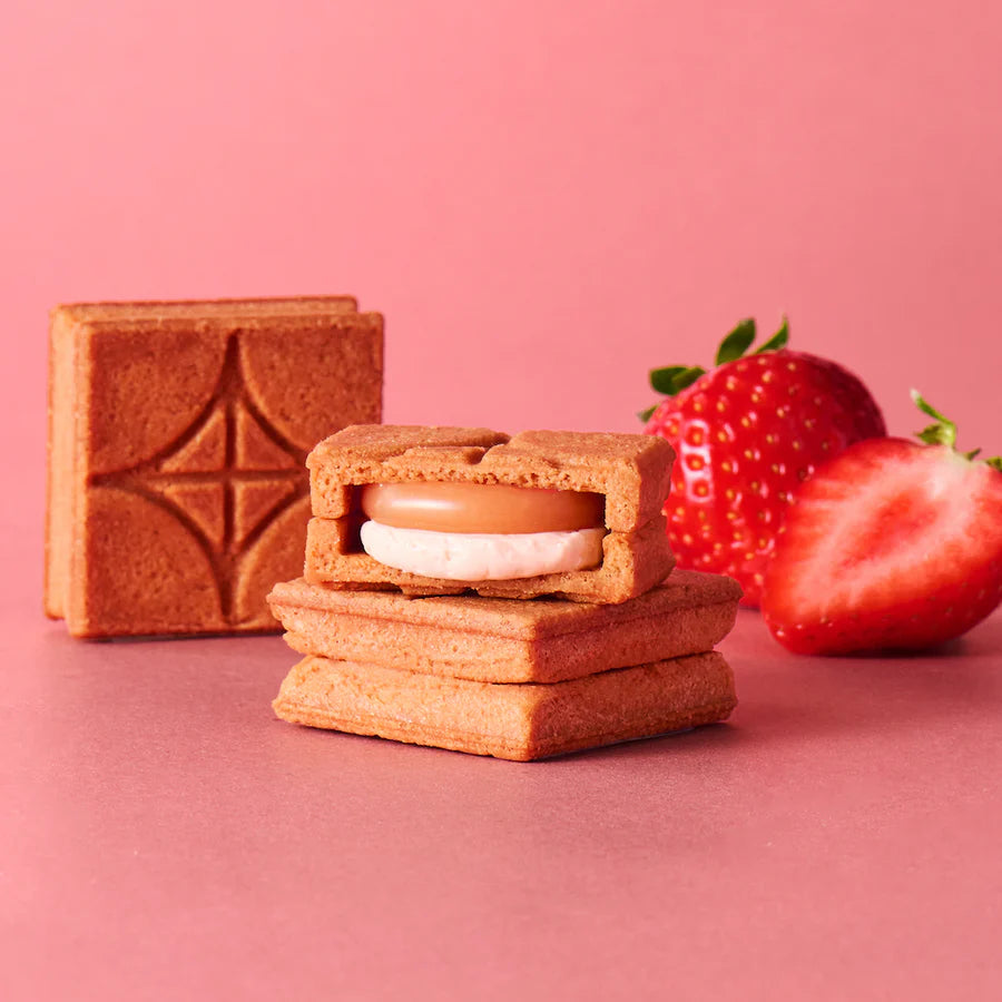 【Press Butter Sand】甘王草莓奶油夾心餅 Strawberry butter sand 5件 9件